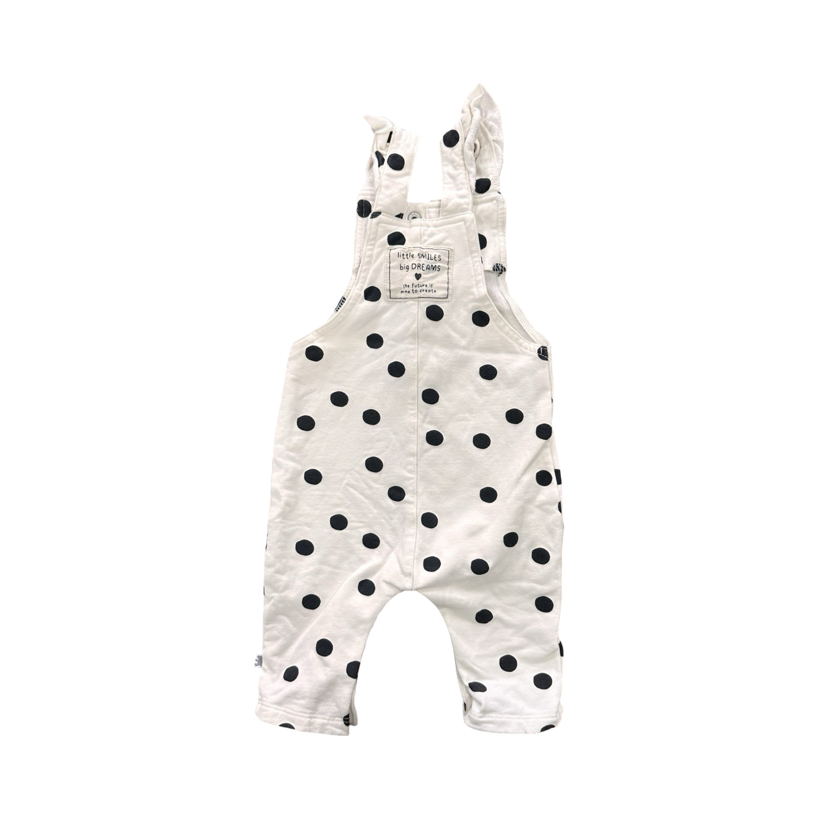 1-3M Black & White Cotton Dungaree - Woolworths