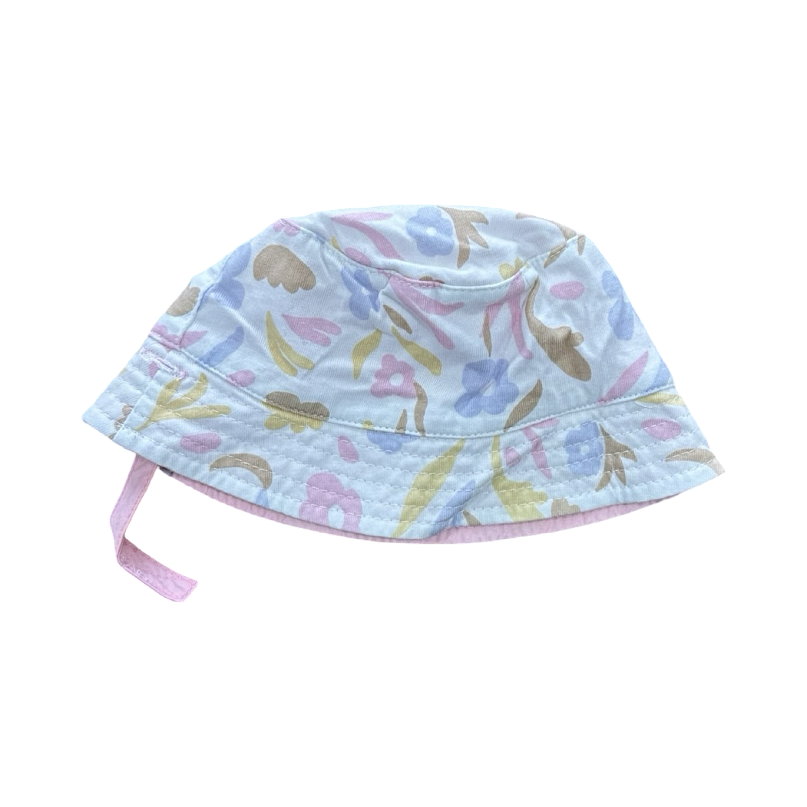 1-3M Pink & White Pastel Floral Sunhat - Woolworths