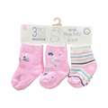 0-3M 3 Pack Socks for Girls - Tiny Tots