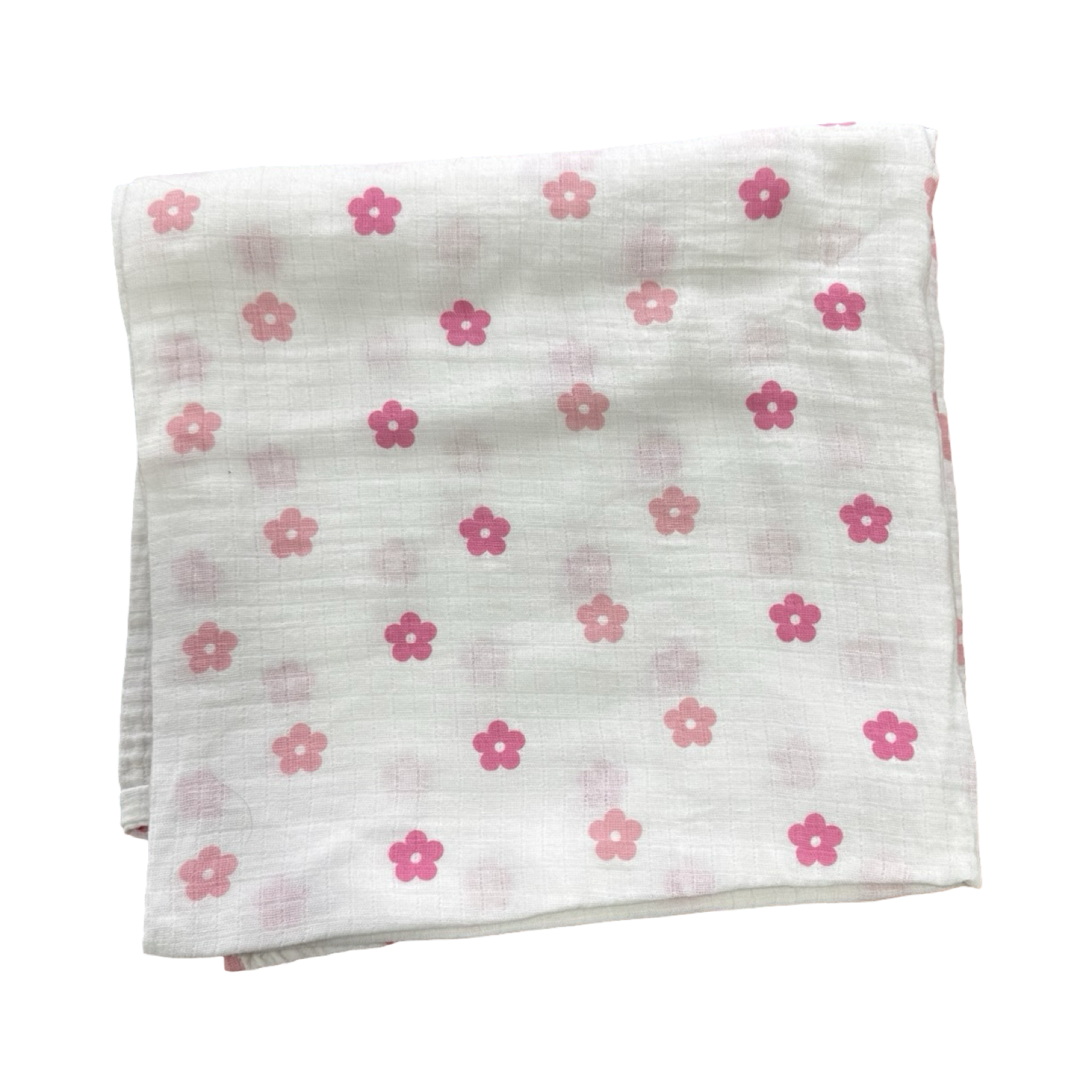Pink & White Daisy Muslin Blanket - Sugardots