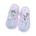 Size 4 Pink & White Girl Slippers - Tiny Tots
