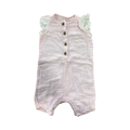 6-12M Pink Cotton Romper with Lace Detail - Woolworths