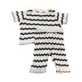 4-6M 2pc Knitted Black & White Zig Zag Set - H & M