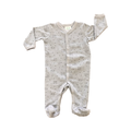 0-3 Grey Waffle Knit Snapper Babygrow - Cuddleome