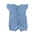 1-3M Blue & Orange Car Romper - Mothercare England