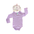 6-12M Purple Bodysuit with Pink Picture Beanie - Ackermans & Naartjie