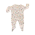 4-6 White Veggies Babygrow - Grüner Knopf