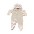 0-3M Pink Bear Lined Snapper Onesie - OneTwoThree