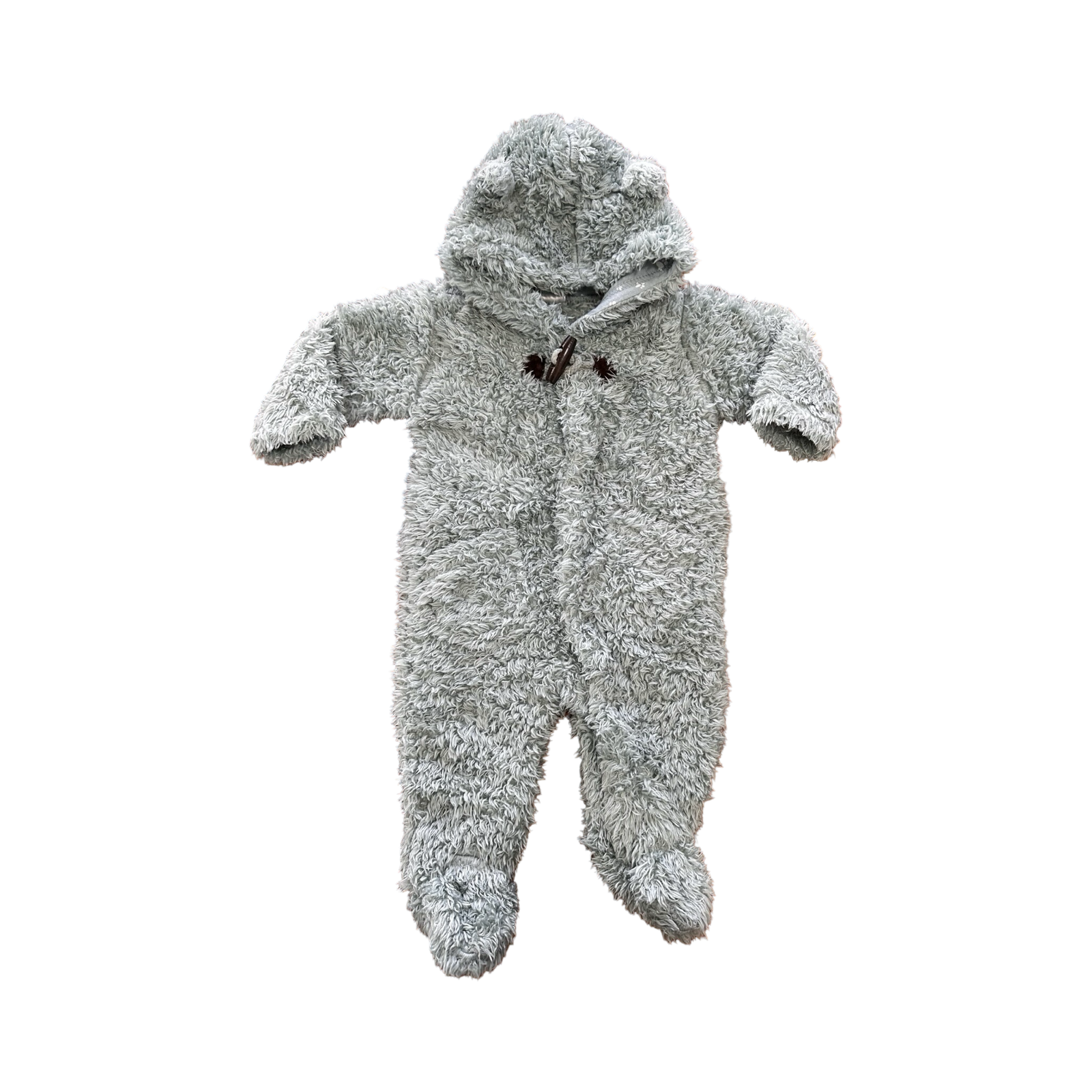 0-3M Teal Bear Fleece Onesie - Ackermans