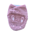 One Size Pink Bear Fleece Bunny Swaddle Wrap - Woolworths