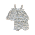 6-12M Blue & White Floral Summer Set - Woolworths