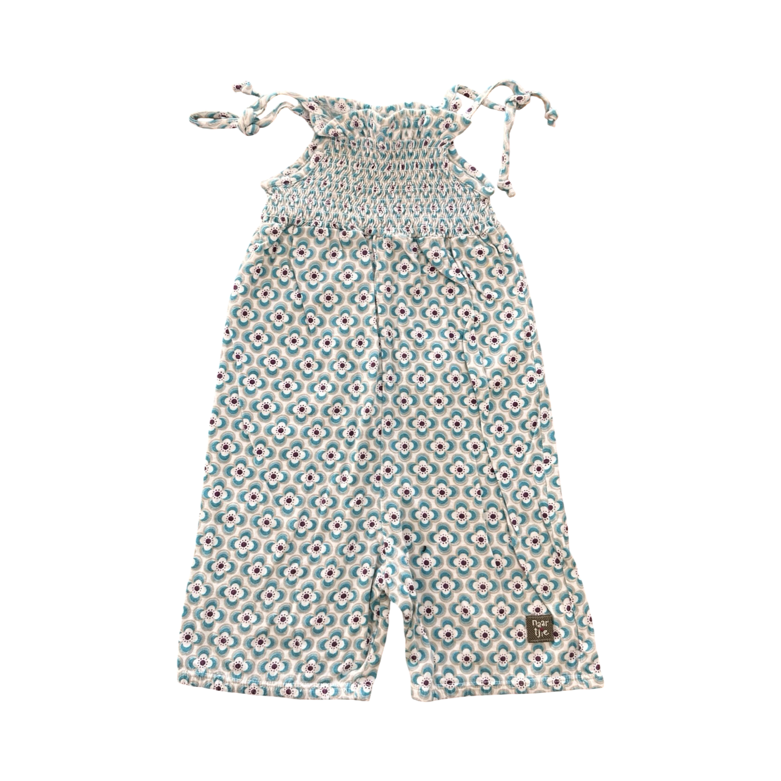 12-18M Turquoise , Grey & Purple Bodysuit with Elasticated Top Part - Naartjie