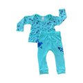6-12M Green & Blue Long Sleeve Space Set - Tiny Tots
