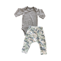 0-3M 2pc Grey & Blue Camo Set - OneTwoThree / Cotton On