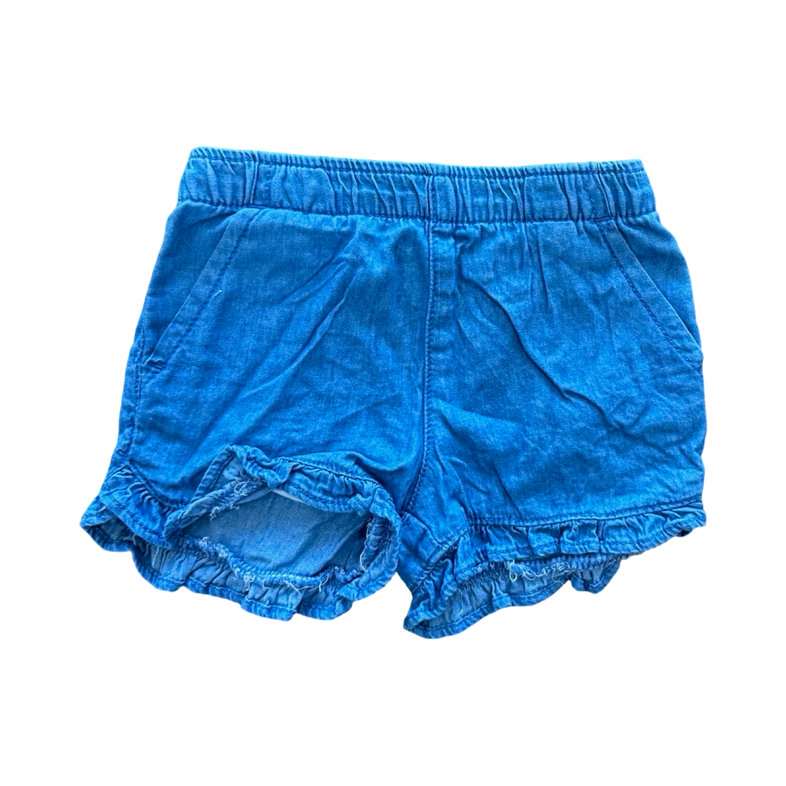 3-6M Chambray Frill Shorts - Garanimals