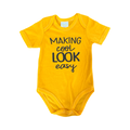 6-12M Yellow Making Cool Look Easy Bodysuit - Cuddlesome