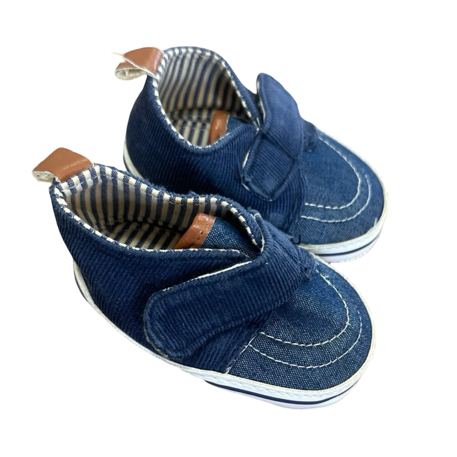 Size 0 Blue Corduroy & Denim Boy Shoes - Woolworths