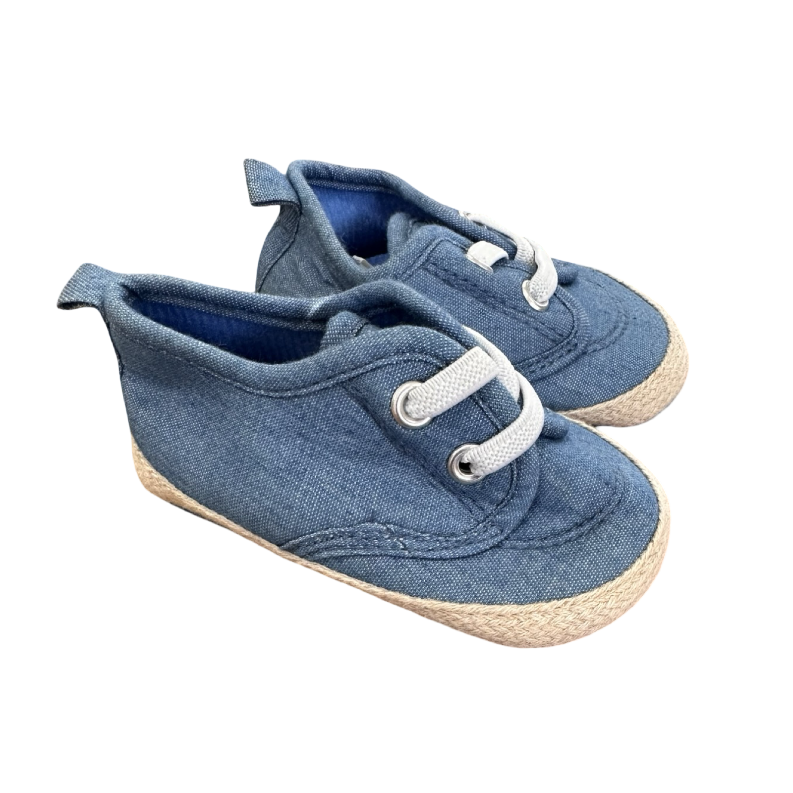 Size 1 Light Blue Chambray Tekkies - Ackermans