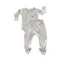 3-6M Light Aqua 2pc Cotton Doggie Set - Mr Price