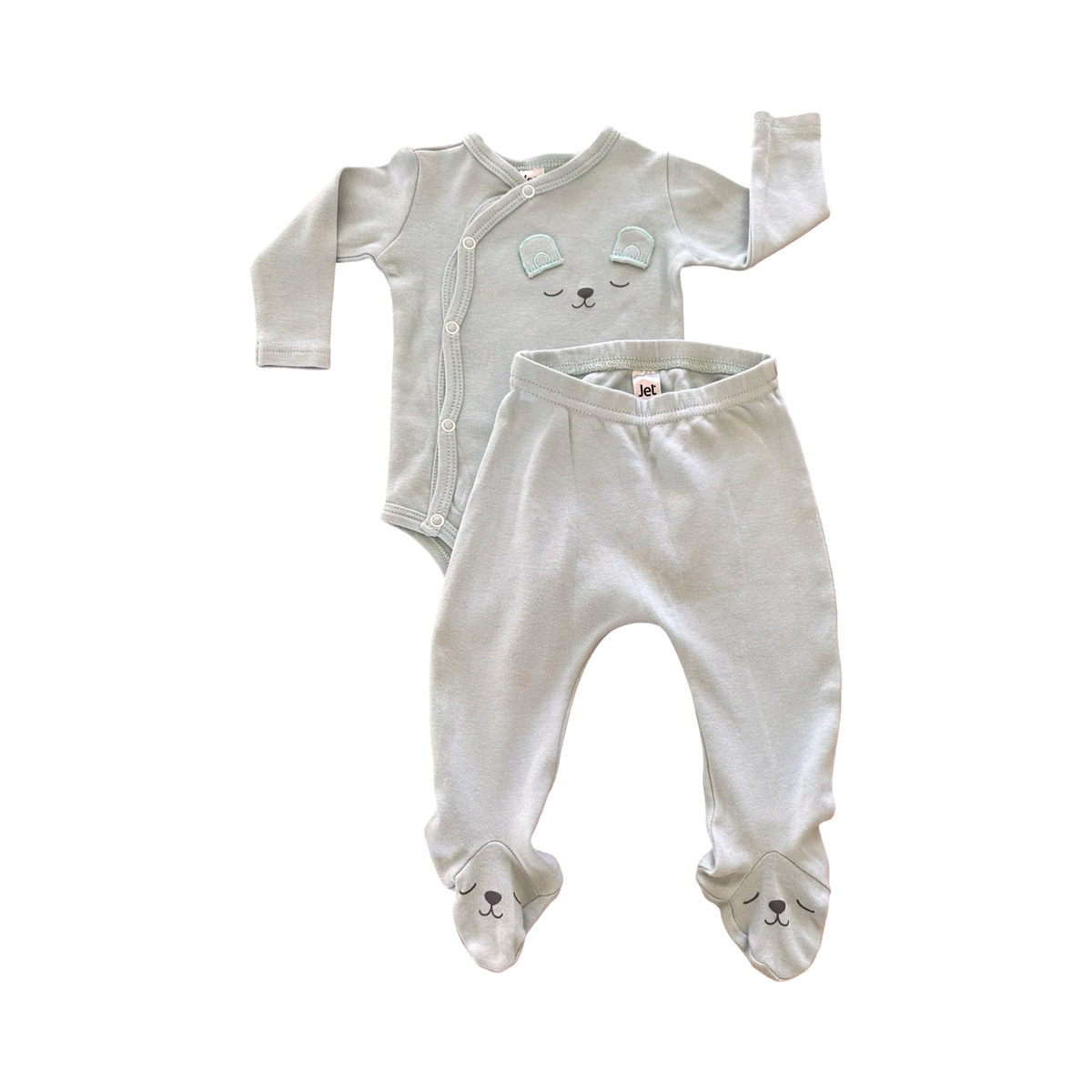 3-6M Light Aqua 2pc Cotton Doggie Set - Mr Price