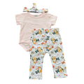 3-6M 3pc Floral & Pink Cotton Set with Headband - Clicks  Ackermans