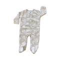 3-6M Beige & White Bear Fleece Zip Onesie - Ackermans