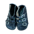 Size 4 Black Sandals with Small Buckles - Cobbles