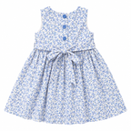 3-4Y Blue & Green Petite Floral Summer Cotton Dress