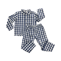 5Y White & Navy Check Cotton Pyjama Set - Petit Bateau