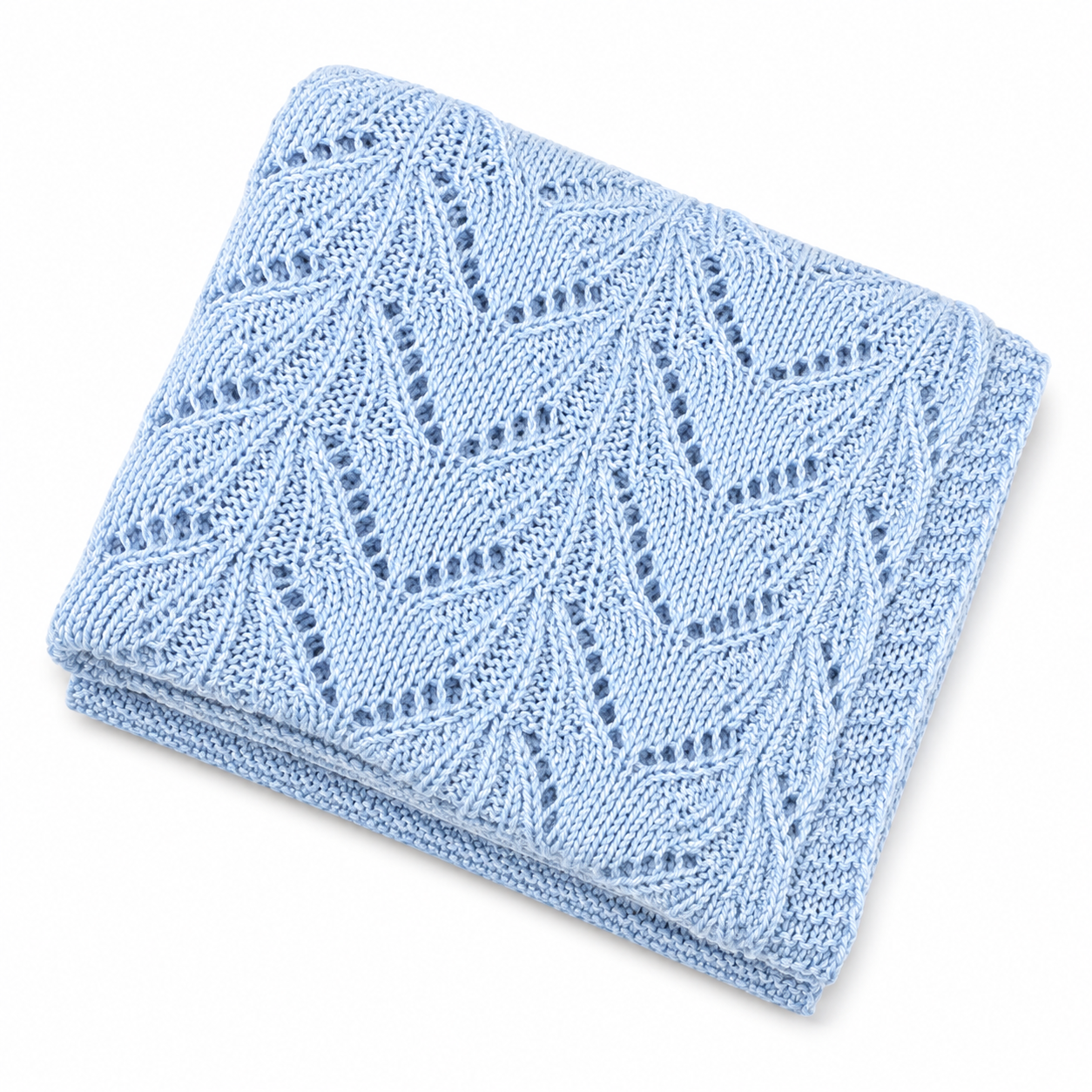 Beautiful Classic Blue Handmade Crochet Baby Blanket