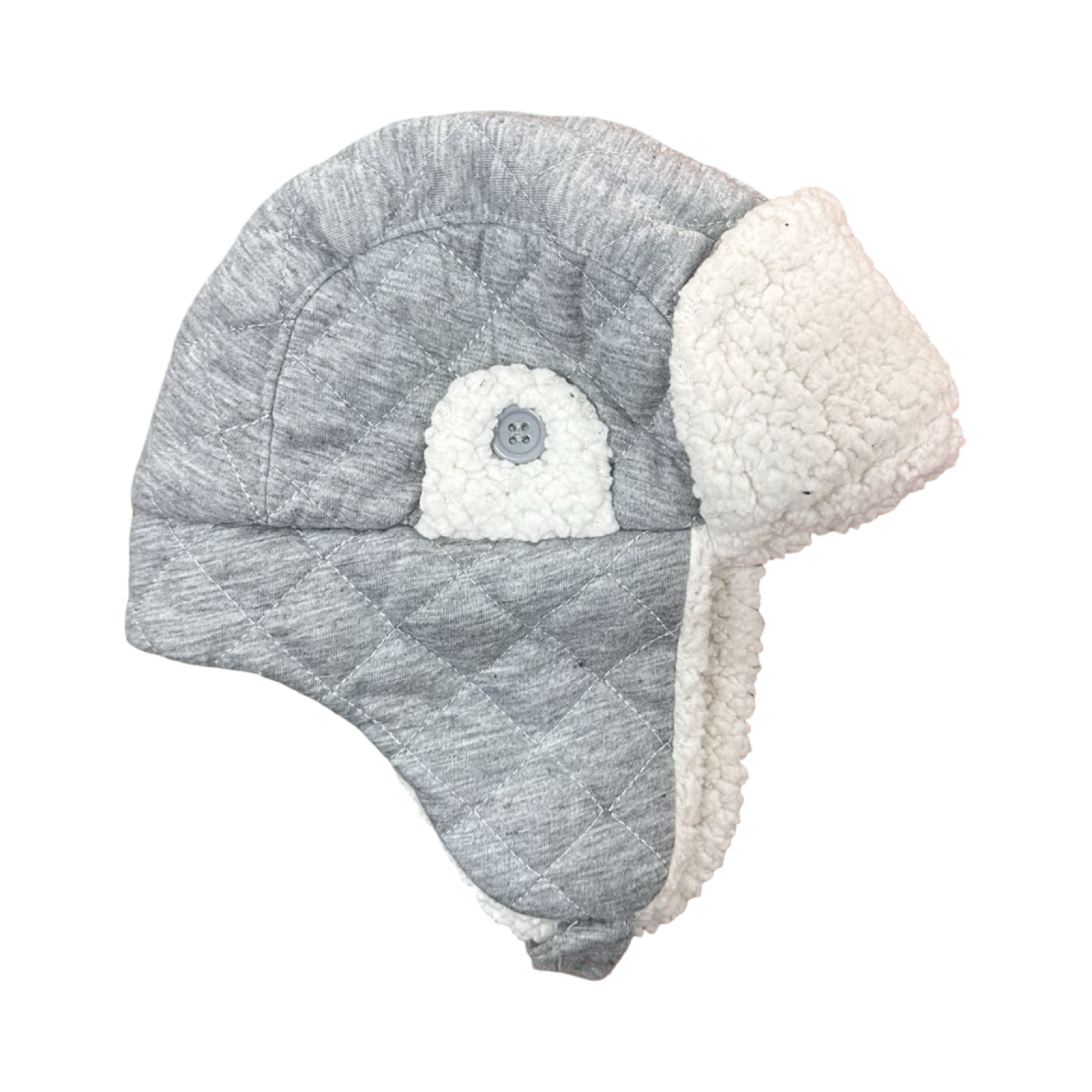 1-3M Grey & White Super Cute Aviator Type Hat - Woolworths
