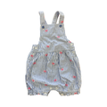 3-6M White & Blue Check Romper - Woolworths