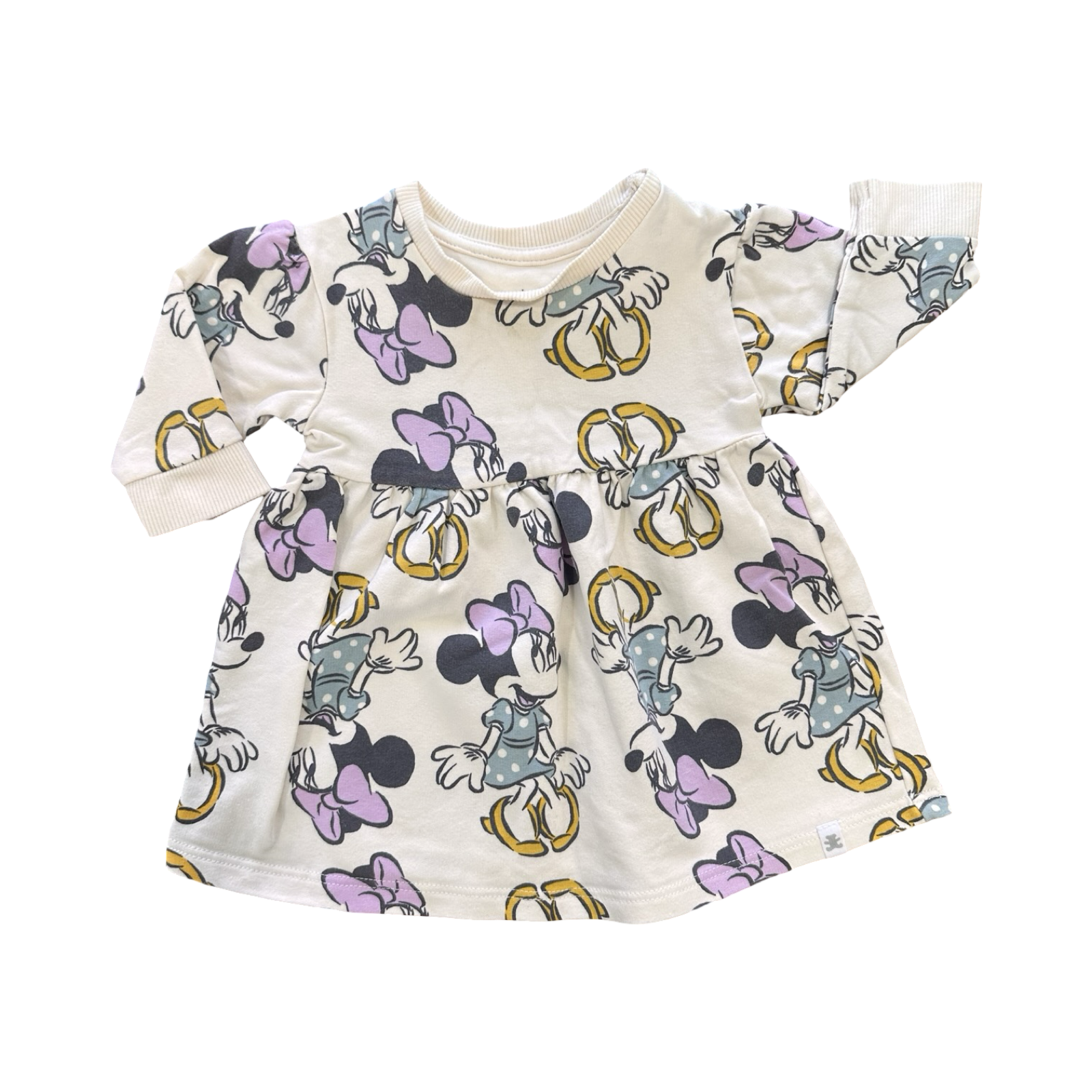 1-3M Cream Minnie Sweater Frill Top - Disney Baby