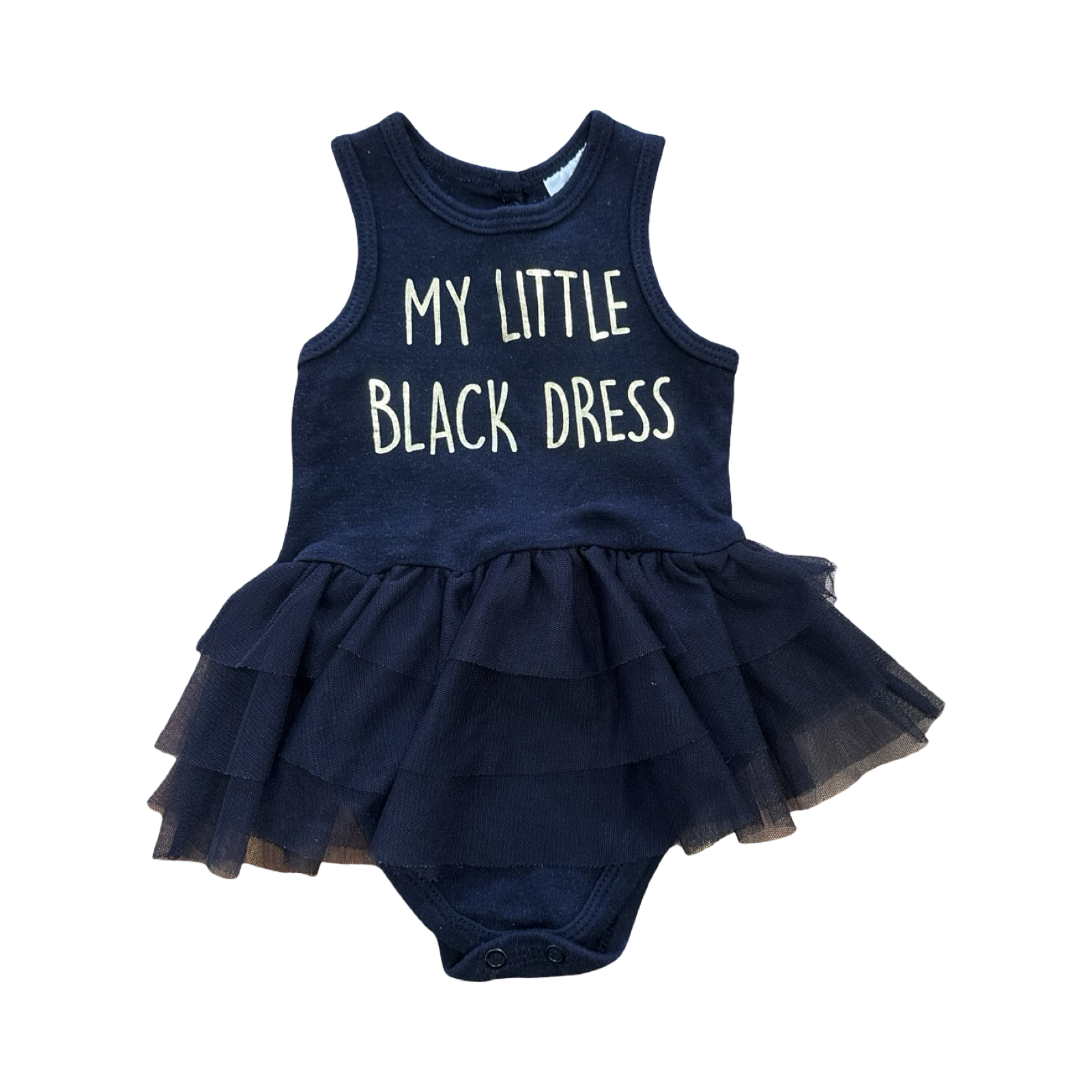3-6M Black My Little Black Dress Bodysuit - Real Baby