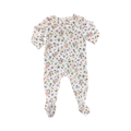 0-3M White Floral Zip Babygrow - Cotton On