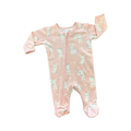 1-3M Pink Bunny Feece Zip Onesie - Woolworths