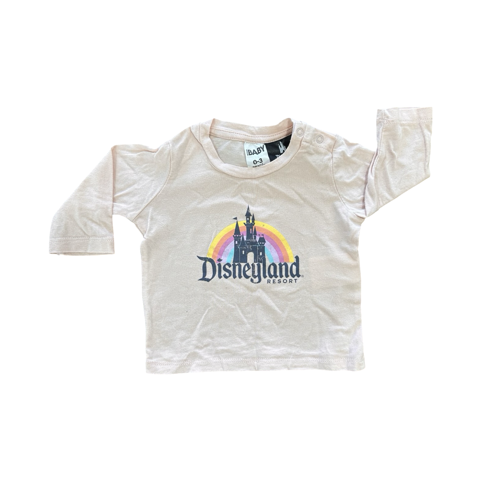 0-3M Pink Disneyland Resort Long Sleeve T-Shirt - Cotton On