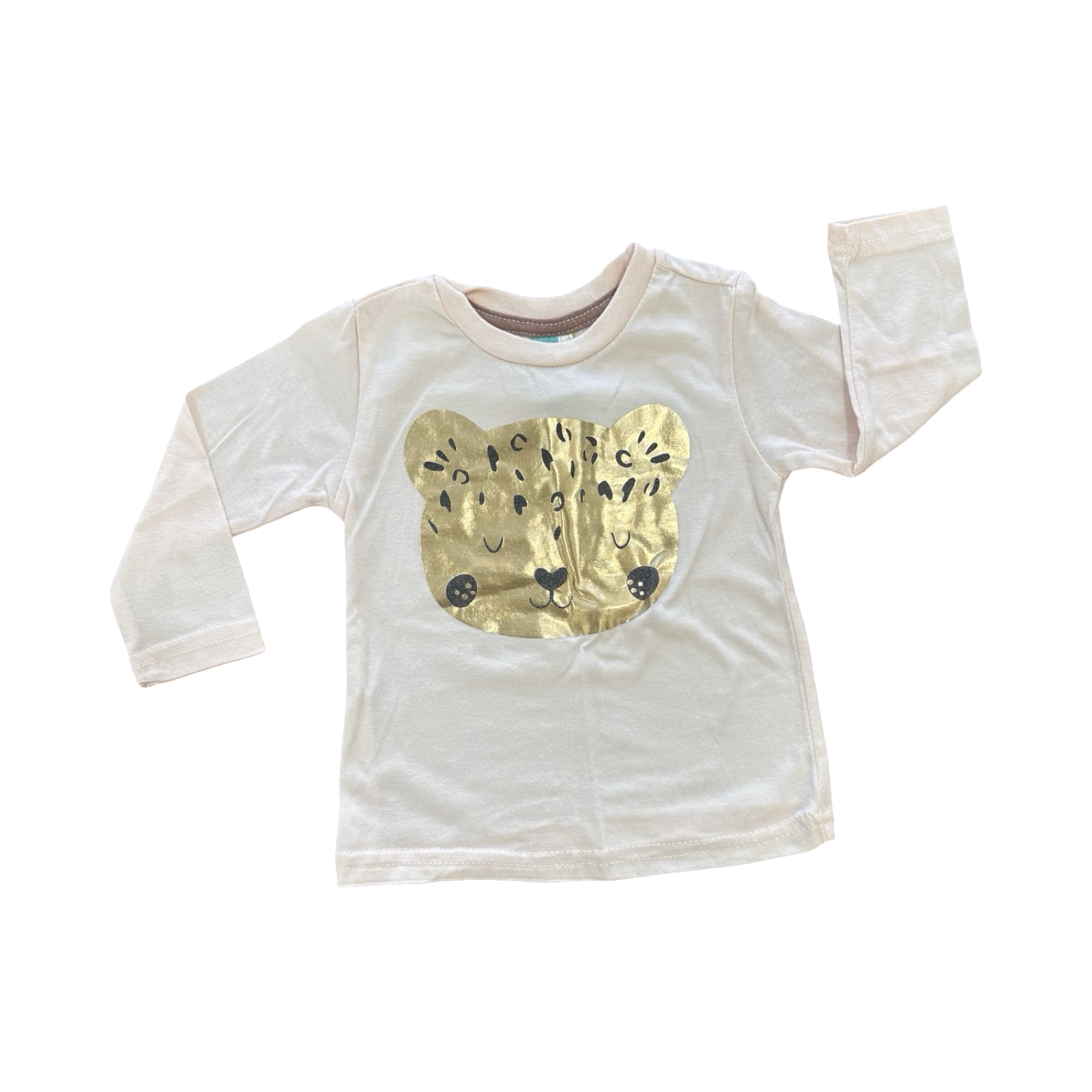 6-12M Light Peach Leopard Long Sleeve T-Shirt - Ackermans