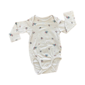 2-4M Cream Floral & Brid Long Sleeve Babygrow - H & M
