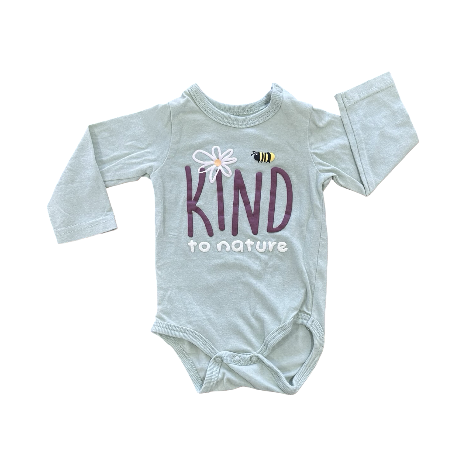 1-3M Green Kind To Nature Long Sleeve Bodysuit - Woolworths
