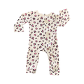 12-18M White & Pink Leopard Zip Babygrow - Tiny Tots