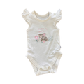 Newborn Cream Always By Your Side Bodysuit with Frill Arms - Woolworths