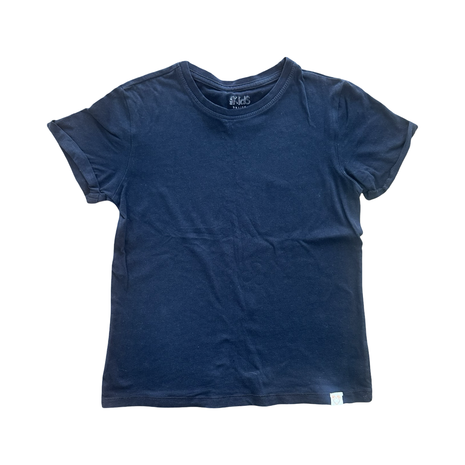 9-10Y Black Plain Short Sleeve T-Shirt - Real Kids