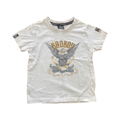3-4Y White Ride Hard White Printed T-Shirt - Bad Boy