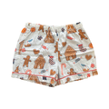 8Y White Gingerbread Theme Sleep Shorts - Cotton On