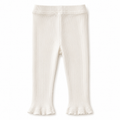 12-18M White Ribbed Bellbottom Pants