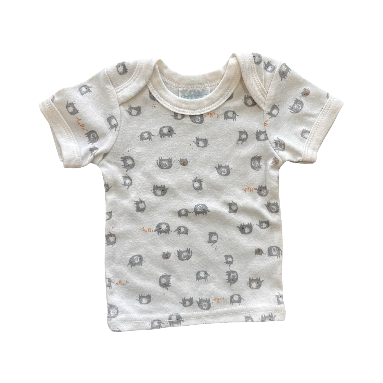 0-3M Cream Elephant Top - Cuddlesome