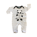 3-6M Grey & Black Panda Babygrow - Ackermans