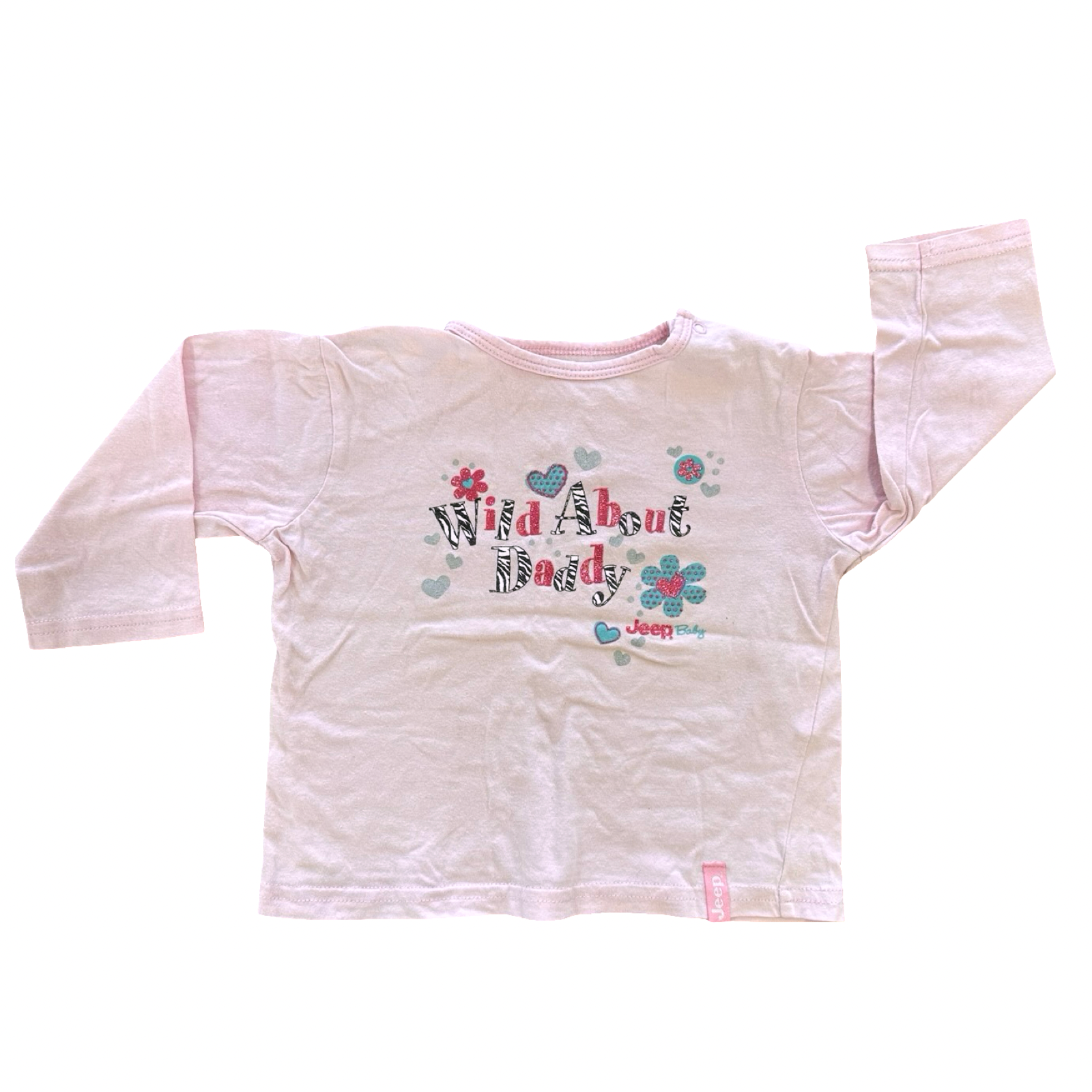 6-9M Pink Wild About Daddy Long Sleeve Top - Jeep