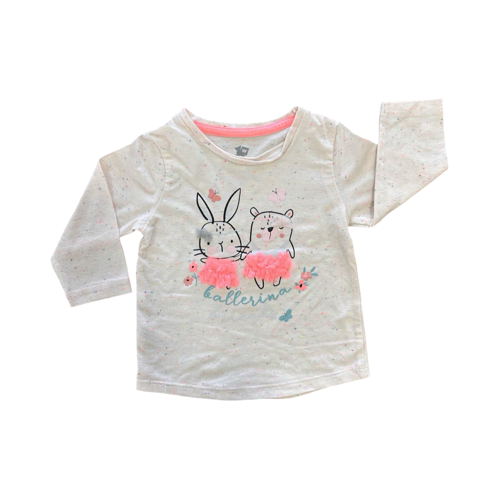 6-8M Pink Ballerina Friends Long Sleeve T-Shirt - Woolworths